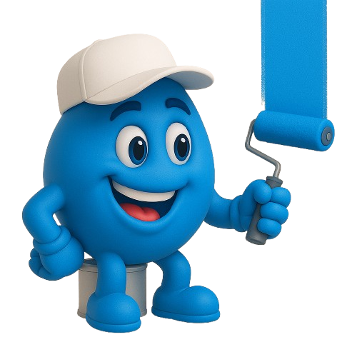 Vaughan Paint Mascot using a paint roller